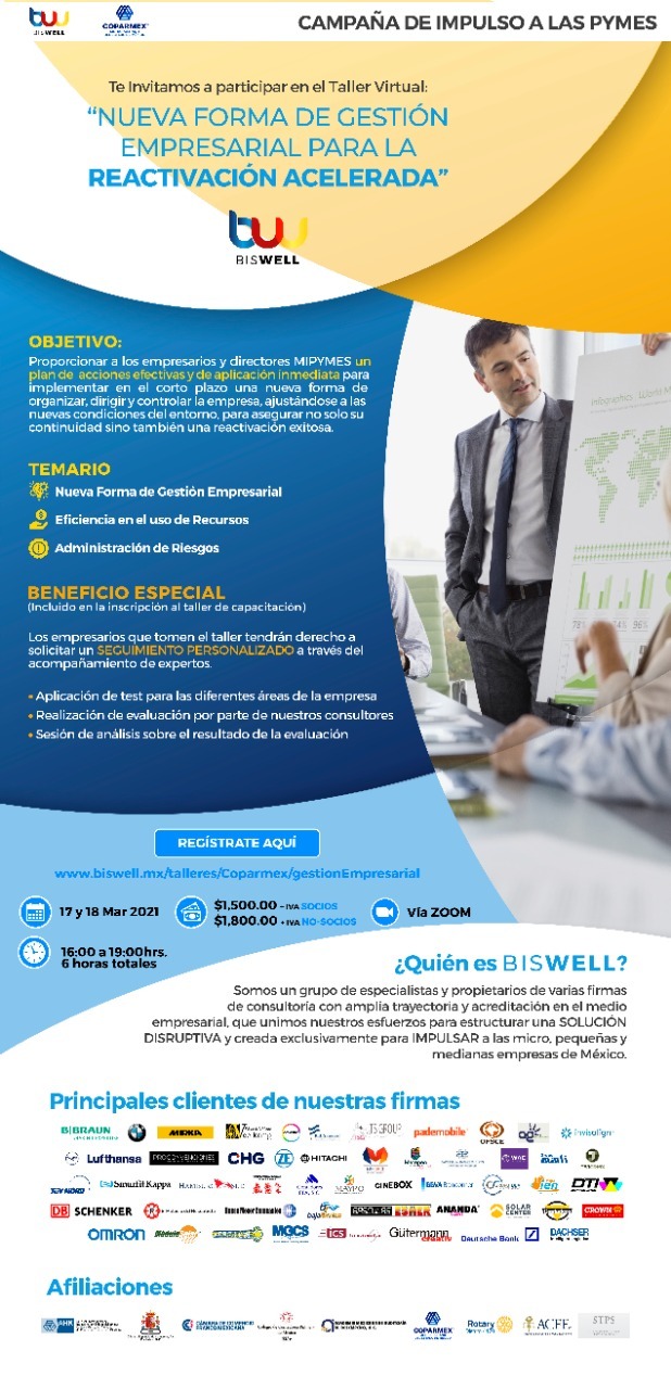 BISWELL en alianza con COPARMEX lanzan una campaña de Impulso a las PYMES